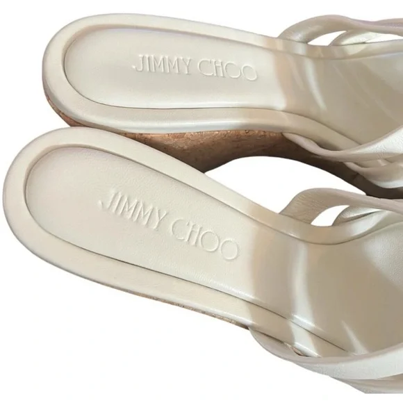 Jimmy Choo Women's Maribou 110 Platform Wedge Slide Sandals, Nee In Box+Dust Bag - Picture 6 of 9